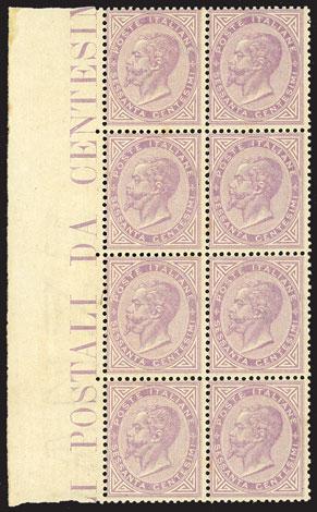 - c. 80 carnicino - Difettoso (22) E 80,- REGNO D ITALIA 114 1862 - c.