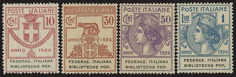centrati (1/4) E 110,- 202 1924 - Consorzio Bibliot.
