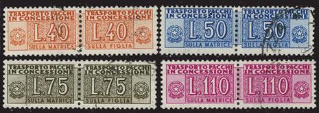 (121) E 10,- Foglietti 303 - E 30,- 301 1976 - Italia 76, BF monocromatico (FP1) E 70,-