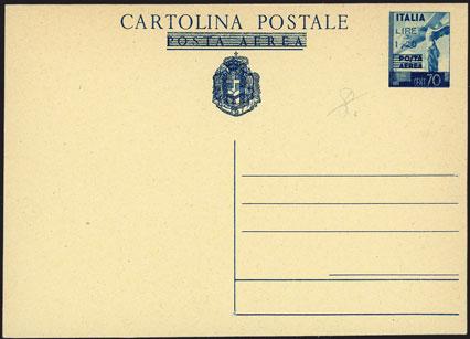 135,- Cartoline Postali 559 - E 280,- LUOGOTENENZA 548 1945 - c. 60/15 c.