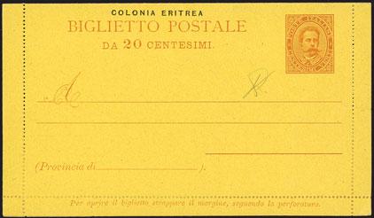 03 - QL (C12) E 50,- E 35,- Biglietti Postali 605 1893 -