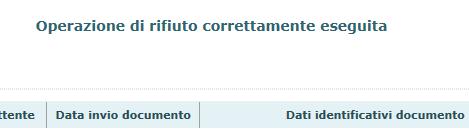 4.1.1.2 Rifiuto di un documento Per apporre il rifiuto al documento visualizzato nella pagina selezionare l opzione Rifiuta, e premere il tasto Conferma.