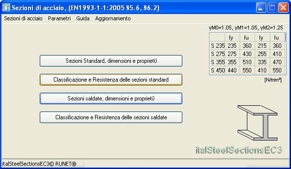 50x10 = 88 k Lunghee libere d'inlessione: Li=5.0 m, Li=5.