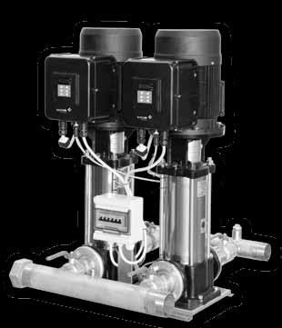 PS3-20 Gruppi di pressione trifase con due elettropompe a velocità variabile Three phase booster sets with 2 variable speed electric pumps La nuova serie di gruppi di pressione a velocità variabile