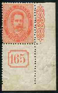 da Firenze a Massa il 28.8.1901 affrancata con Cent. 10 + 25 con effige del Re (n. 60, 73) - Bella e non comune.... 100,00 53 ** Garibaldi n.