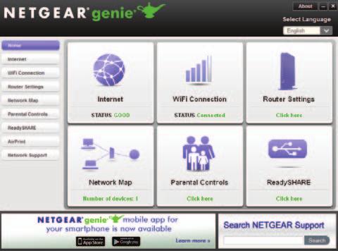 Opzione 2: utilizzo di NETGEAR Genie per configurare manualmente le impostazioni wireless dell'extender XAVN2001. a. Installare NETGEAR Genie (vedere Installazione di NETGEAR Genie a pagina 19). b.