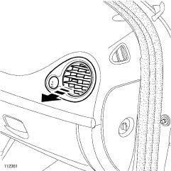 ACCESSORI INTERNI Aeratore del cruscotto: Distacco - Riattacco 57A 2 - Aeratore laterale del cruscotto 112361 a Sganciare