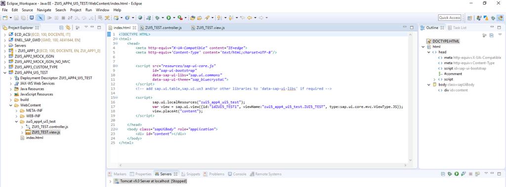 In particolare avremo, in ottica paradigma MVC, una pagina index.html, un controller.js 