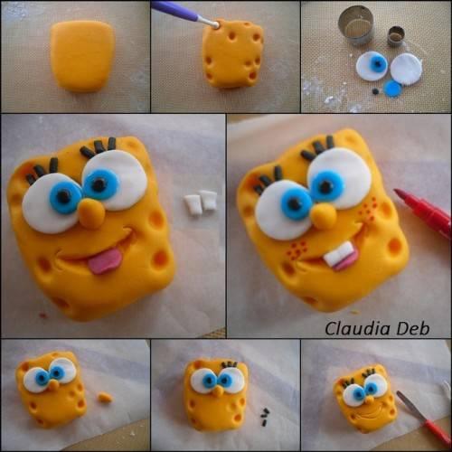 Tutorial Spongebob testa Prendi un panetto di pasta di zucchero gialla.