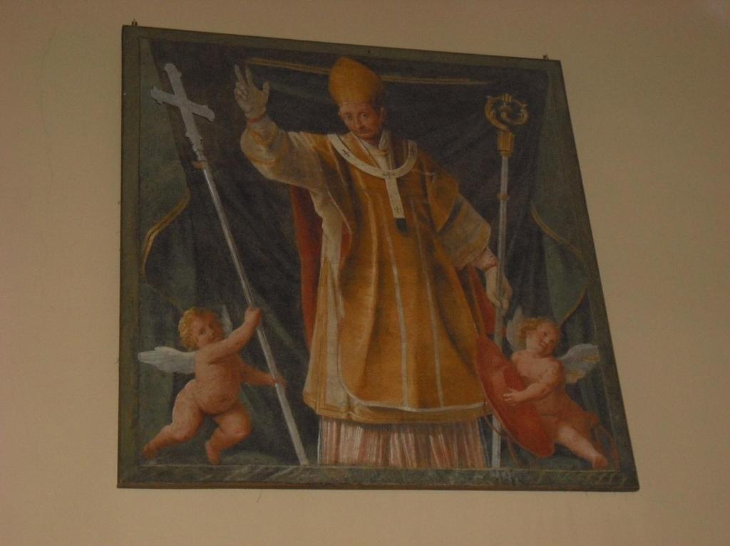 SAN CARLO NELLA CHIESA SAN GIULIO A CASTELLANZA San Carlo vescovo, con la mitra e il pastorale e con la mano benedicente