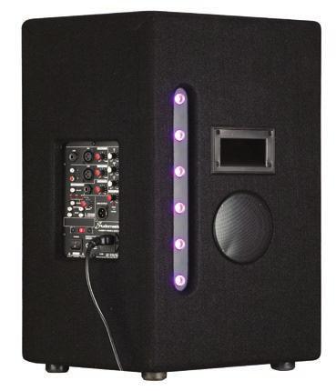 DIFFUSORI ATTIVI CON LUCI LED E MONITOR SERIE STARLIGHT La Studiomaster presenta i primi diffusori amplificati a due vie che incorporano