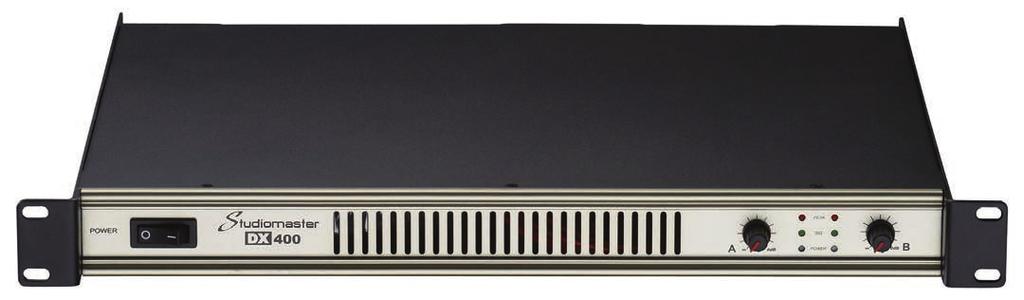 AMPLIFICATORE FINALE DX400 Il finale a due canali DX400 è la scelta ideale per i sistemi PA di piccole dimensione e per l utilizzo in studio.