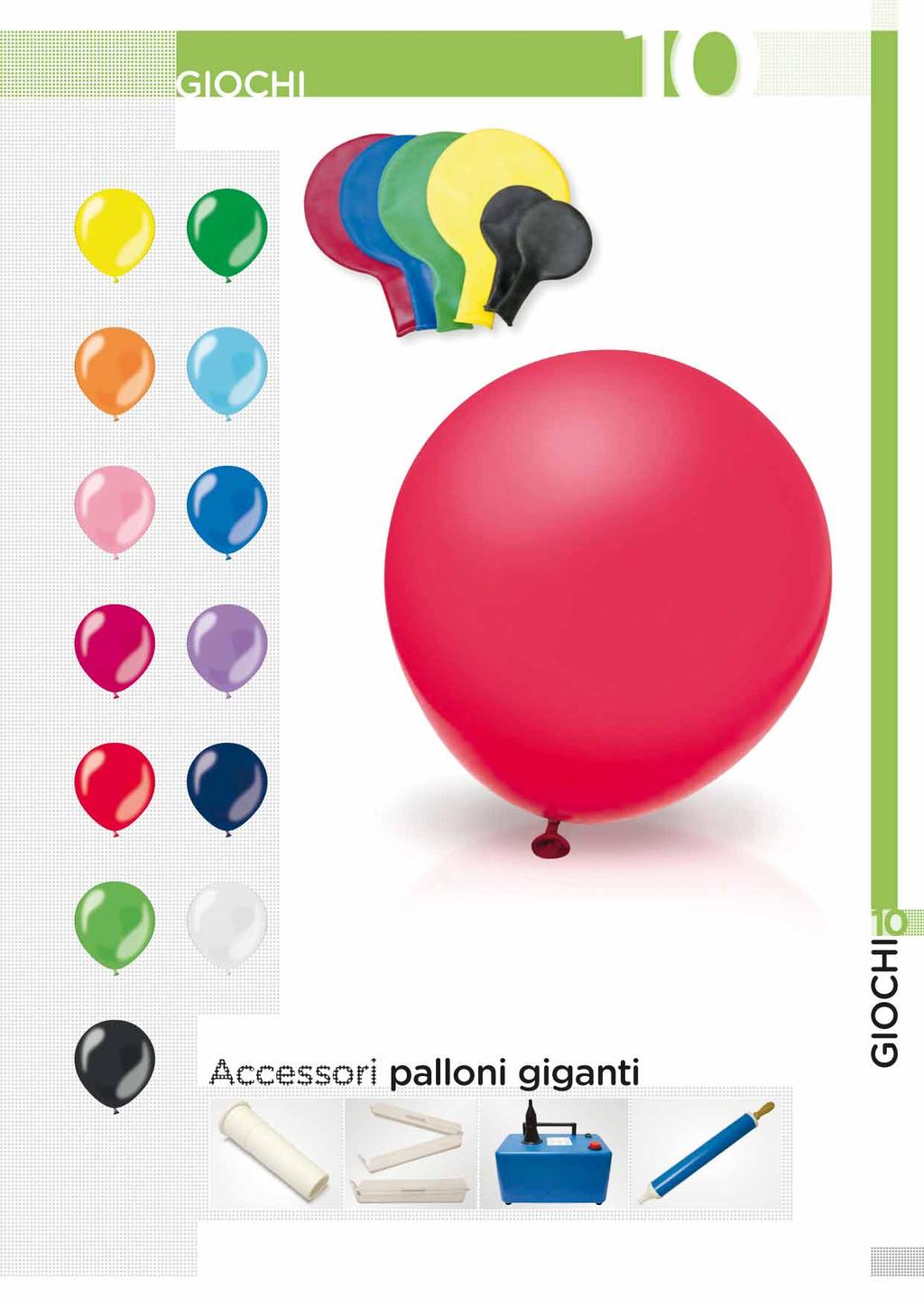 COLORI Palloni giganti gonfiabili PALLONI GIGANTI PANTONE 102C Verde scuro PANTONE 347C ORDINABILE MULTIPLO 5 PZ.