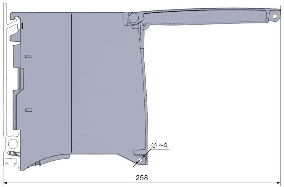 Disegno quotato Figura A-2 Disegno quotato della CPU 1517-3 PN/DP, vista