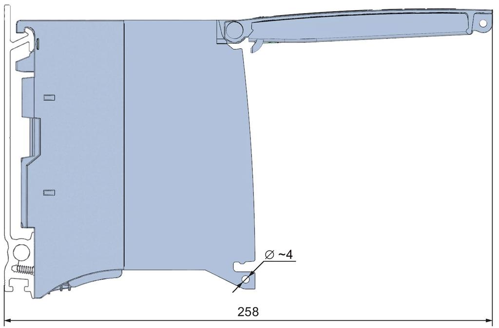 Disegno quotato Figura A-2 Disegno quotato della CPU 1516-3 PN/DP, vista