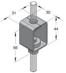 Articolo [mm] [mm] di trazione [kg/pz] [pz] [kn] Supporto doppio VS 65-110 M8 x 30 30 0,15 0,103 100 90199 Supporto doppio VSG Supporto doppio VSG 46-154 M8 x 20 20 0,35