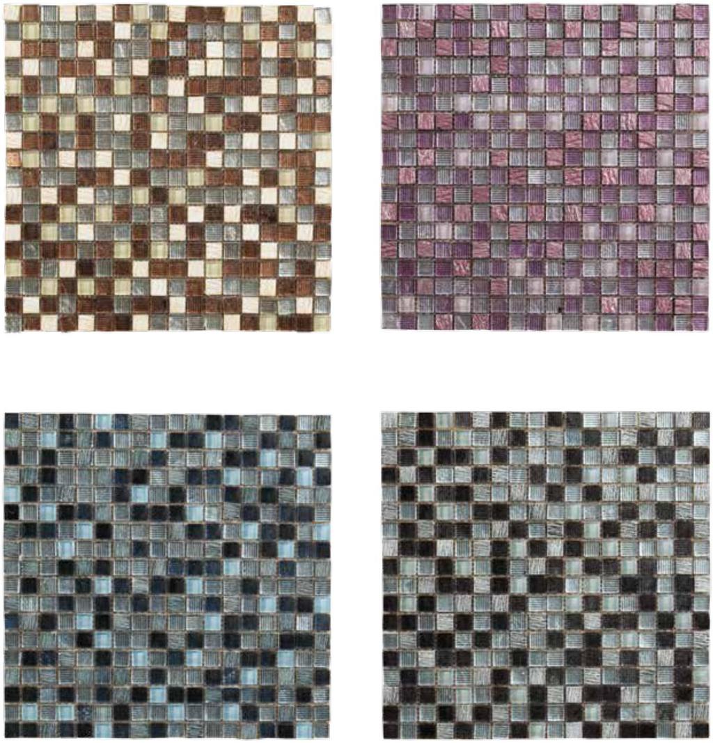 Mosaico Vetri Marmo Creta 125 CRETA BEIGE 258/mq CRETA VIOLA 258/mq 30x30 cm tessere 1,5x1,5 30x30 cm tessere 1,5x1,5 CRETA