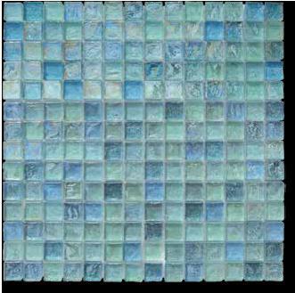 MOSAICO ICE MARINE VETRO 218/mq 30x30 cm