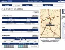 Con KOMTRAX potete: Controllare dove e quando la vostra macchina sta lavorando Essere