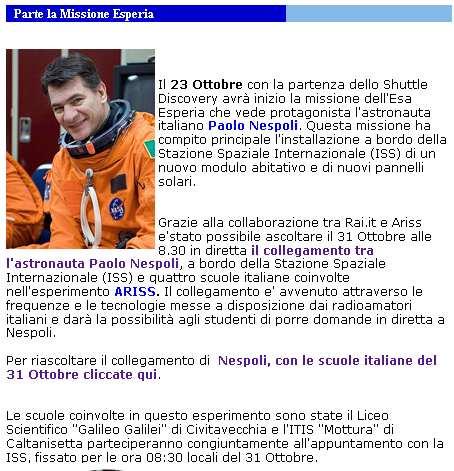 ARISS School Contacts persone NON