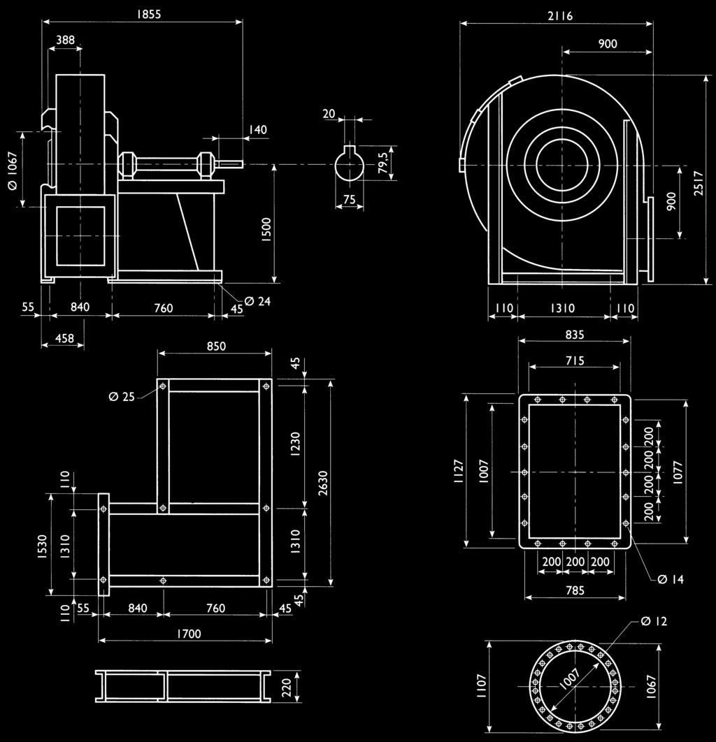 in kgf 1095 Weight of ventilator in kgf 1095 PD = 161