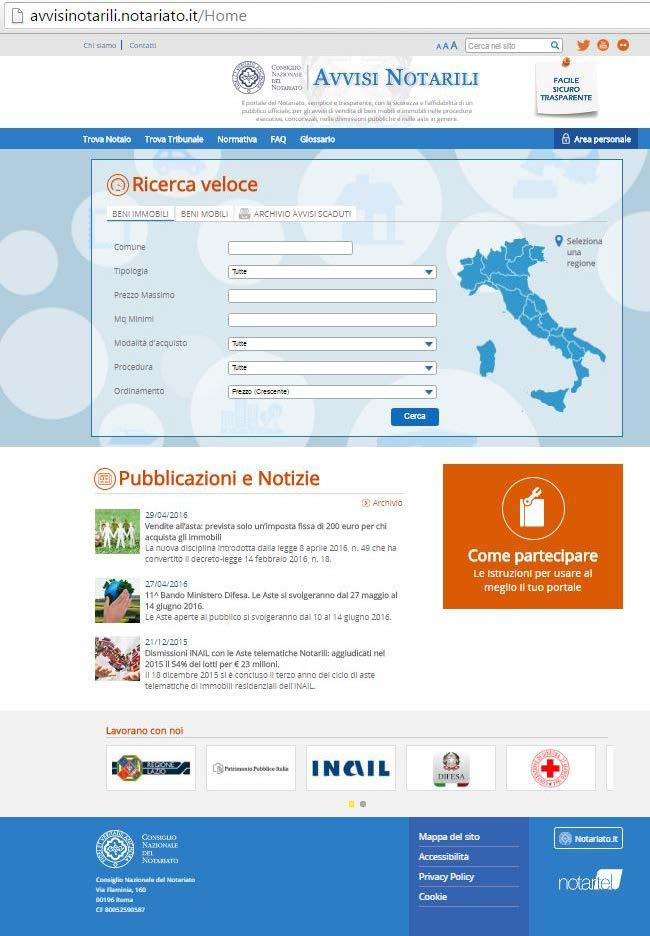 Il Portale Avvisi Notarili Avvisi notarili è il nuovo portale del CNN che ha al suo interno immobili da piani di dismissioni di enti pubblici, immobili di privati, immobili da procedure esecutive e
