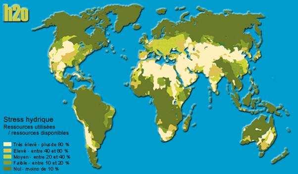 Per stress idrico si intende quel fenomeno per cui il consumo dell acqua supera la sua disponibilità Stress idrico L uomo usa l acqua per scopi produttivi o