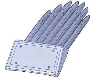 Montaggio dell unità propulsiva Figura 30. Griglia Montaggio della griglia: 1. Posizionare la griglia sul condotto di aspirazione e mettere i bulloni.