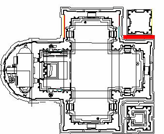 QUADRO FESSURATIVO: BRACCIO SINISTRO DEL PROSPETTO OVEST rilievo effettuato il 01 Luglio 2004 e il 21 Luglio 2004 Generalità: La maggior parte delle lesioni di questo braccio