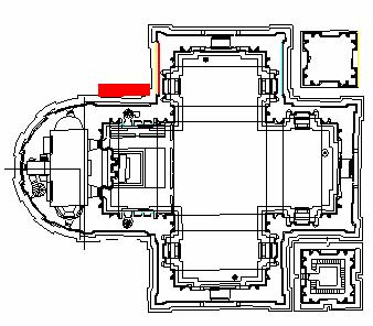 QUADRO FESSURATIVO: BRACCIO DESTRO DEL PROSPETTO OVEST rilievo effettuato il 24 LUGLIO 2004 Le lesioni di questo quadrante