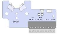 (manuale compact) WHKS125C Kit scheda S1-25 con microinterruttori pala aperta-chiusa + 2