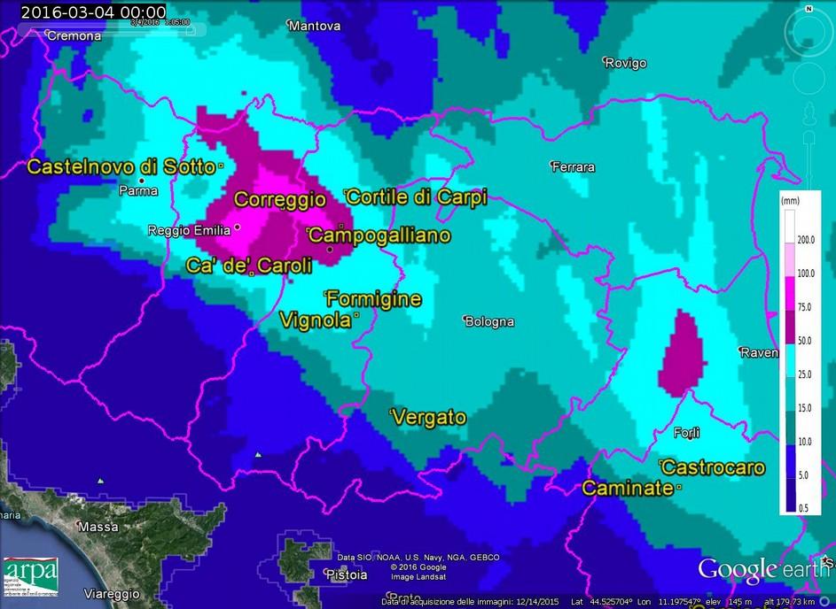 Le stazioni elencate in Tabella 3 hanno invece registrato precipitazioni di tipo nevoso, con un aumento dello spessore del manto nevoso in media di 10 cm.