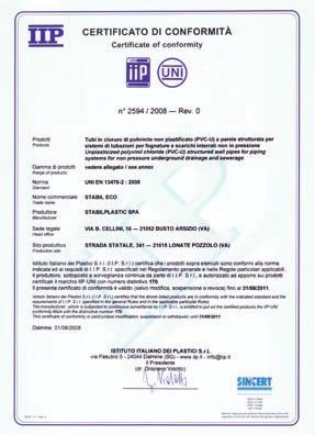 pag 5 StabilCONFORT-FA % pag 5-6-7 Raccordi StabilConfort-FA % FOGNATURA pag 8 Stabil
