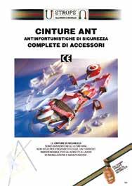 CINTURE ANT ANTINFORTUNISTICHE DI SICUREZZA COMPLETE DI ACCESSORI CINTURE DI POSIZIONAMENTO ANT/CP/S1 Cintura di Posizionamento (CP) completa di Cordino di Posizionamento (FP) e Moschettone di