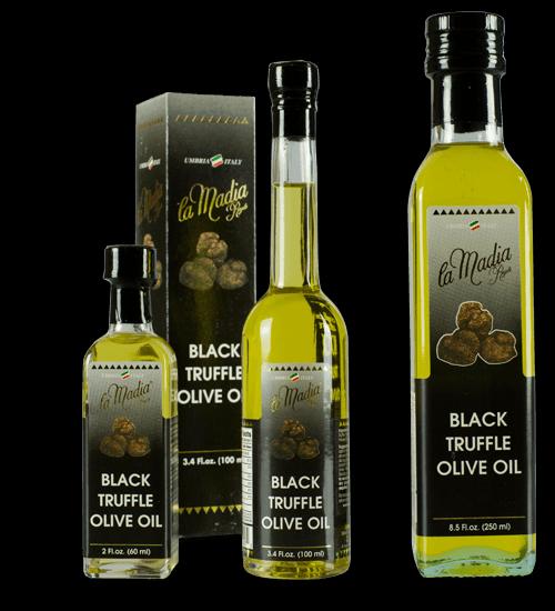 Condimento al tartufo nero a base di olio di oliva Shelf life: 24 mesi Descrizione: Tartufo Nero (Tuber melanosporum Vitt.