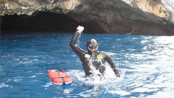 Numerose grotte, tutte intorno all Isola, ricche di flora e fauna sia diurna che notturna adornano le varie insenature e