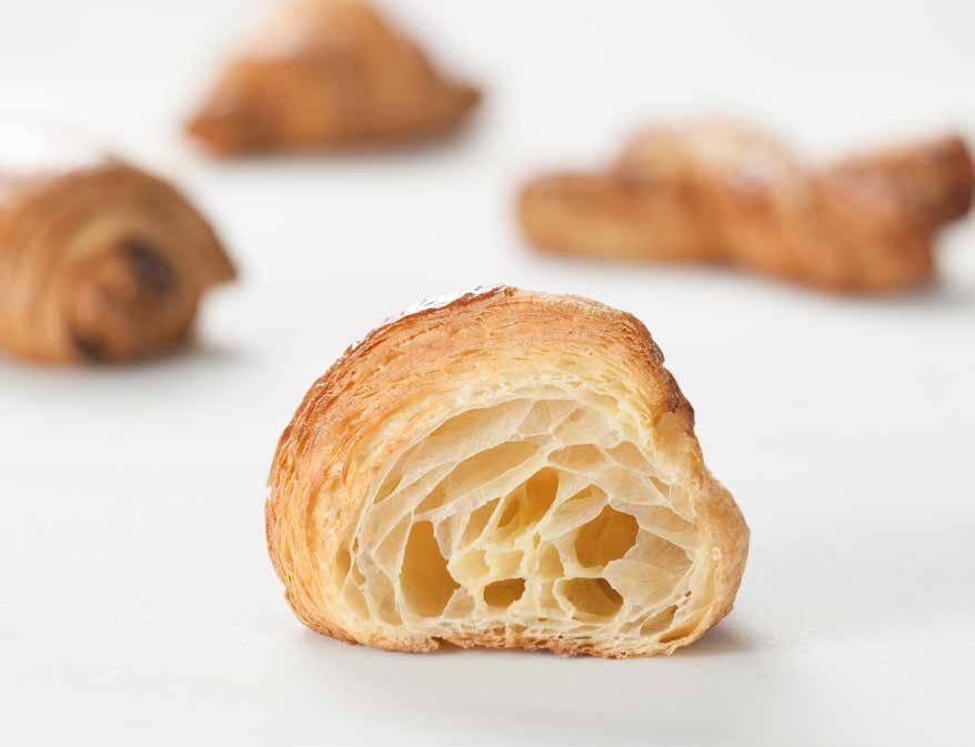 480 g (indiretto) Croissant Plaisirs integrale tiepida Lievito Margarina oppure burro per le pieghe 430 g 20 g 1.