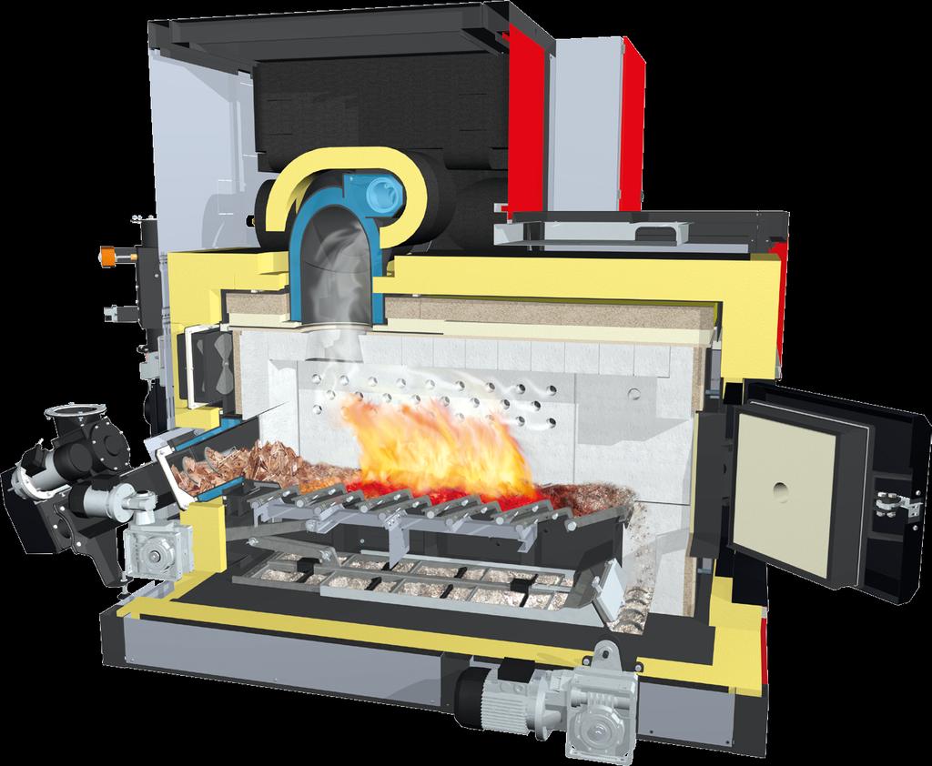 Requisiti elevati - Soluzioni intelligenti 6 7 5 4 3 1 2 Caratteristiche di spicco: 1 Griglia mobile con zona di combustione lunga per adattarsi al meglio alla potenza e alla qualità del combustibile.