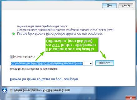 Se si sta utilizzando una versione a 32 bit di Windows 7 o Vista: se era stato installato SDT270 Updater: C:\Programmi\SDT\SDT270Updater\Resources\Drivers se era stato installato Ultranalysis Suite: