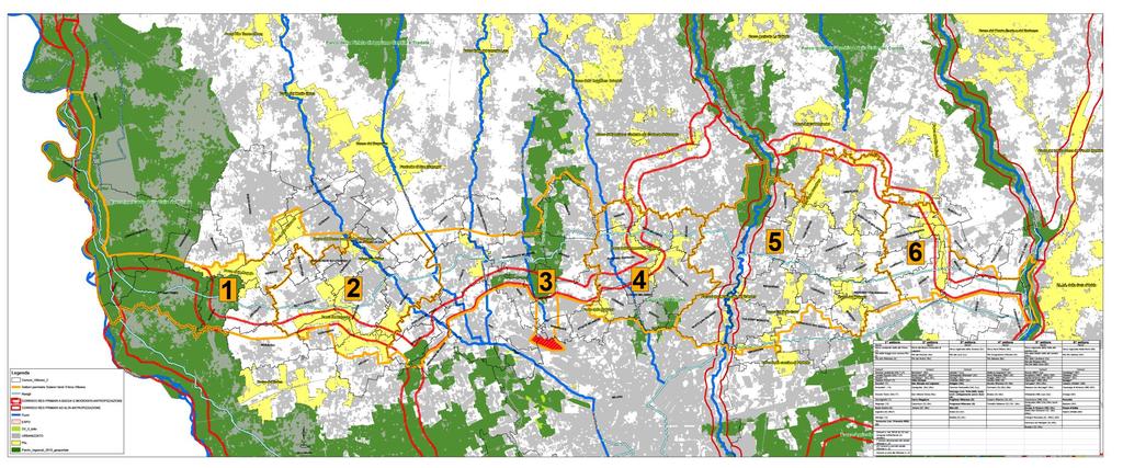 6 settori territoriali Perimetrazione del Sistema Verde V Arco Villoresi 1 settore 2 settore 3 settore 4 settore 5 settore 6 settore Parchi Parchi Parchi Parchi Parchi Parchi Parco Lombardo Valle del