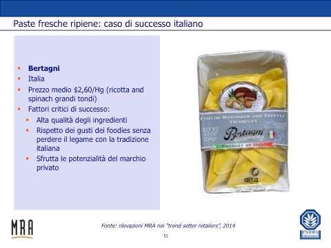 Figura 38: fonte rilevazioni MRA nei trend setter retailers, 2014 Altro punto centrale segnalato per avere successo in questa categoria e legata alla logistica.