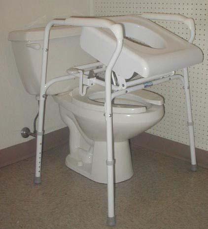 VI. Utilizzo del Commode Assist sopra il WC domestico Il Commode Assist può essere utilizzato sopra un WC di casa.