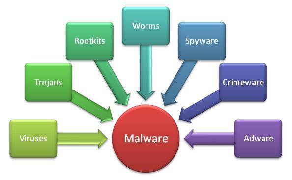 Tipologie di malware 14 Il malware, abbreviazione di software dannoso (Malicious Software), è qualsiasi codice utilizzabile per il furto dei dati, il bypass del controllo degli accessi