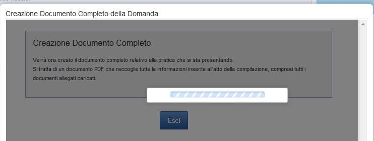 Visualizza domanda il sistema visualizza la domanda completa in formato pdf, domanda