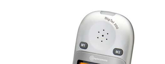 BigTel 200 Telefono senza fili con vivavoce e numerose funzioni confort per sentire e vedere meglio FUNZIONI: COMPONENTE MOBILE: Display LC con matrice a punti