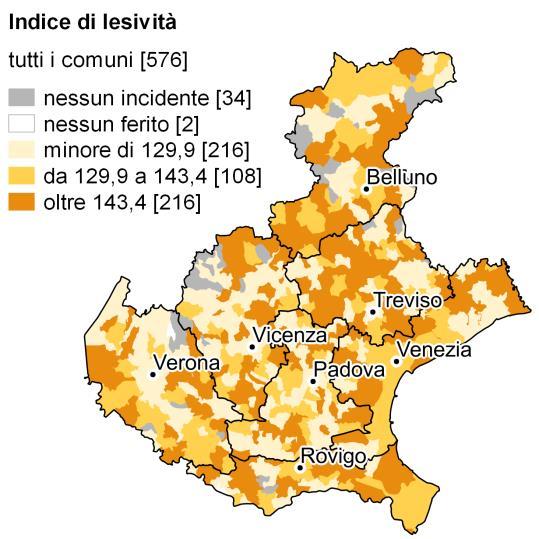 Conducenti e passeggeri di ciclom otori Conducenti e passeggeri di motocicli Conducenti e passeggeri di velocipedi Ped oni Altri utenti 0% 20% 40% 60% 80% 100% 0% 20% 40% 60% 80% 100% Il rischio di