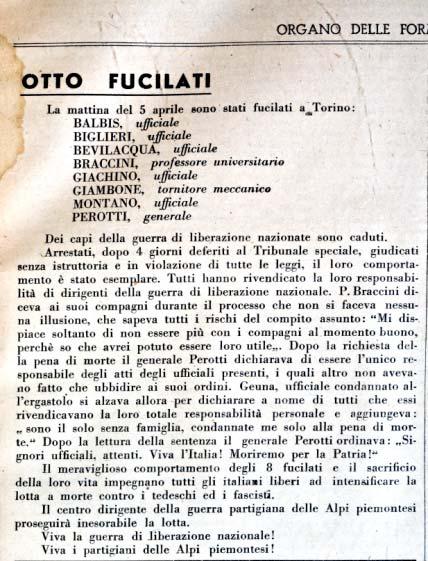 Articolo de Il partigiano alpino sui