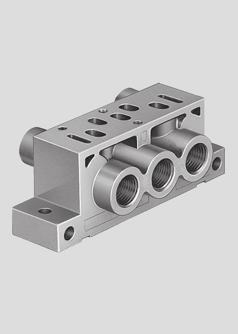 Sottobasi, ISO 1507-1 Sottobase per montaggio singolo Sottobase per montaggio singolo NAS Materiali: alluminio pressofuso Dimensioni e dati di ordinazione Larghezza B1 B D1 D D3 H1 H H3 H H5 H6 [mm]