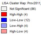 cluster map indice Lisa SO PN UD