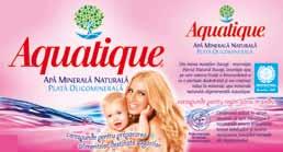 AQUATIQUE AQUATIQUE PRAHOVA PREZENTARE GENERALĂ Apa minerală naturală plată, oligominerală Aquatique a fost lansată pe piață de compania Romaqua Group, în anul 2007.